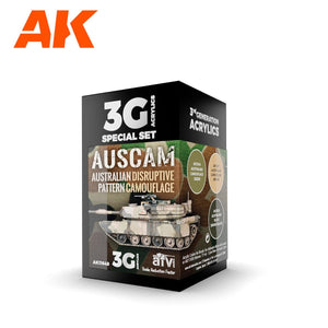 AK Interactive Auscam Colors Set 3G Paints Set AFV AK11649 - Hobby Heaven