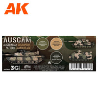AK Interactive Auscam Colors Set 3G Paints Set AFV AK11649 - Hobby Heaven
