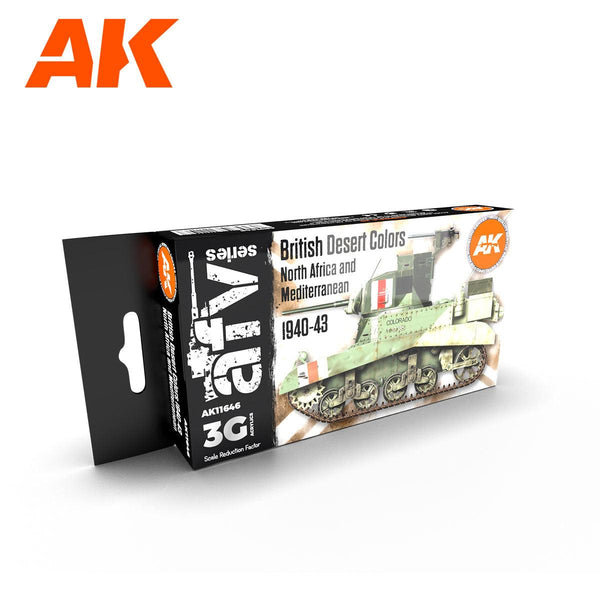 AK Interactive British Desert Colours 3G Paints Set AFV AK11646 - Hobby Heaven