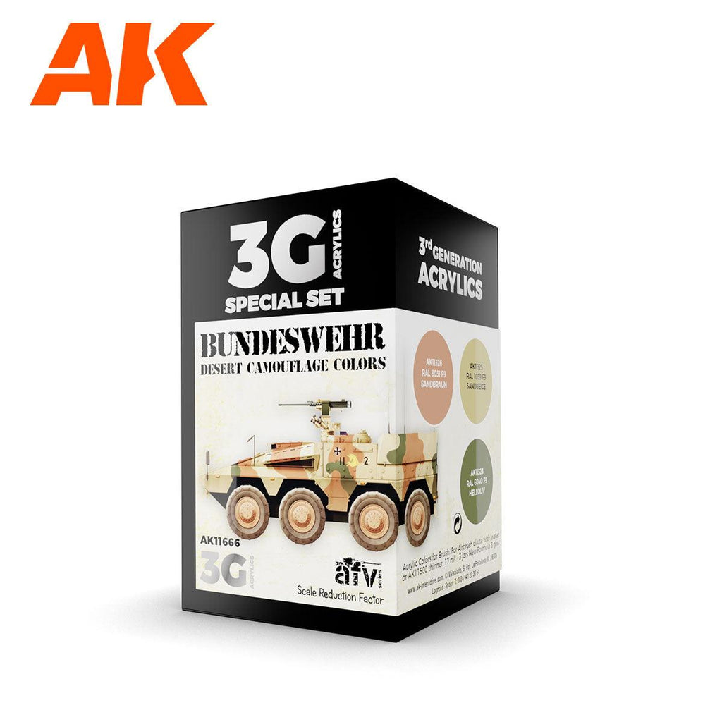 AK Interactive Bundeswehr Desert Colors 3G Paints Set AFV AK11666 - Hobby Heaven
