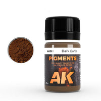 AK Interactive Dark Earth Pigment 35ml AK081 - Hobby Heaven
