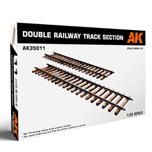 AK Interactive Double Railway Track Section 1/35 AK35011 - Hobby Heaven