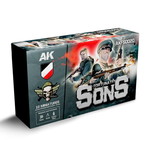 AK Interactive Fortunate Sons Panzergrenadier Division (10 Miniatures) AKFS0020 - Hobby Heaven