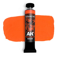 AK Interactive Fresh Rust Gouache Paint 20ml (AKG09) for realistic rust effects in modeling.
