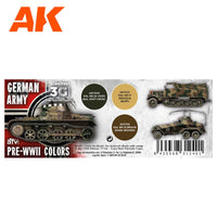 AK Interactive German Army Pre-WWII Colors Paints Set AFV AK11687 - Hobby Heaven