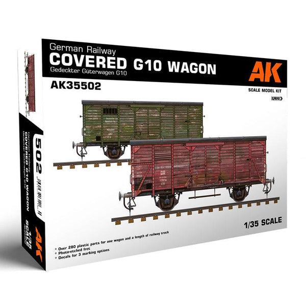 AK Interactive German Railway Covered G10 Wagon Gedeckter Guterwagen 1/35 AK35502 - Hobby Heaven
