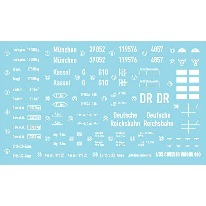 AK Interactive German Railway Covered G10 Wagon Gedeckter Guterwagen 1/35 AK35502 - Hobby Heaven