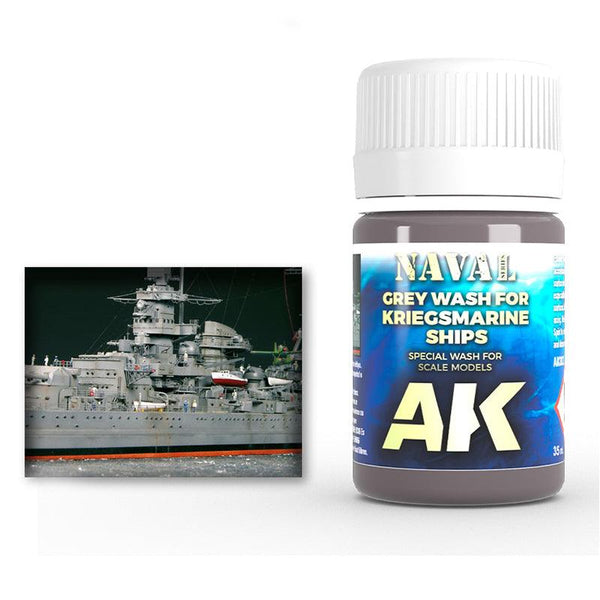 AK Interactive Grey Wash for Kriegsmarine Ships 35ml Ship Series AK303 - Hobby Heaven