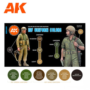Ak Interactive IDF Uniform Colors 3g Figure Paint Set AK11631 - Hobby Heaven