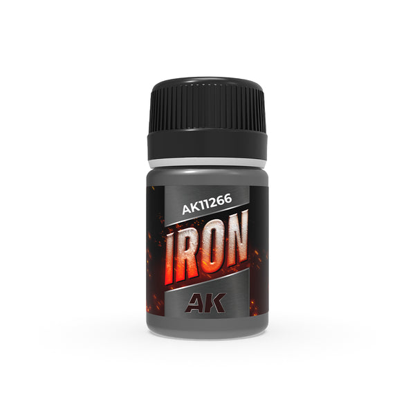 AK Interactive Iron Effect Paint 35ml (AK11266) for realistic metal effects.