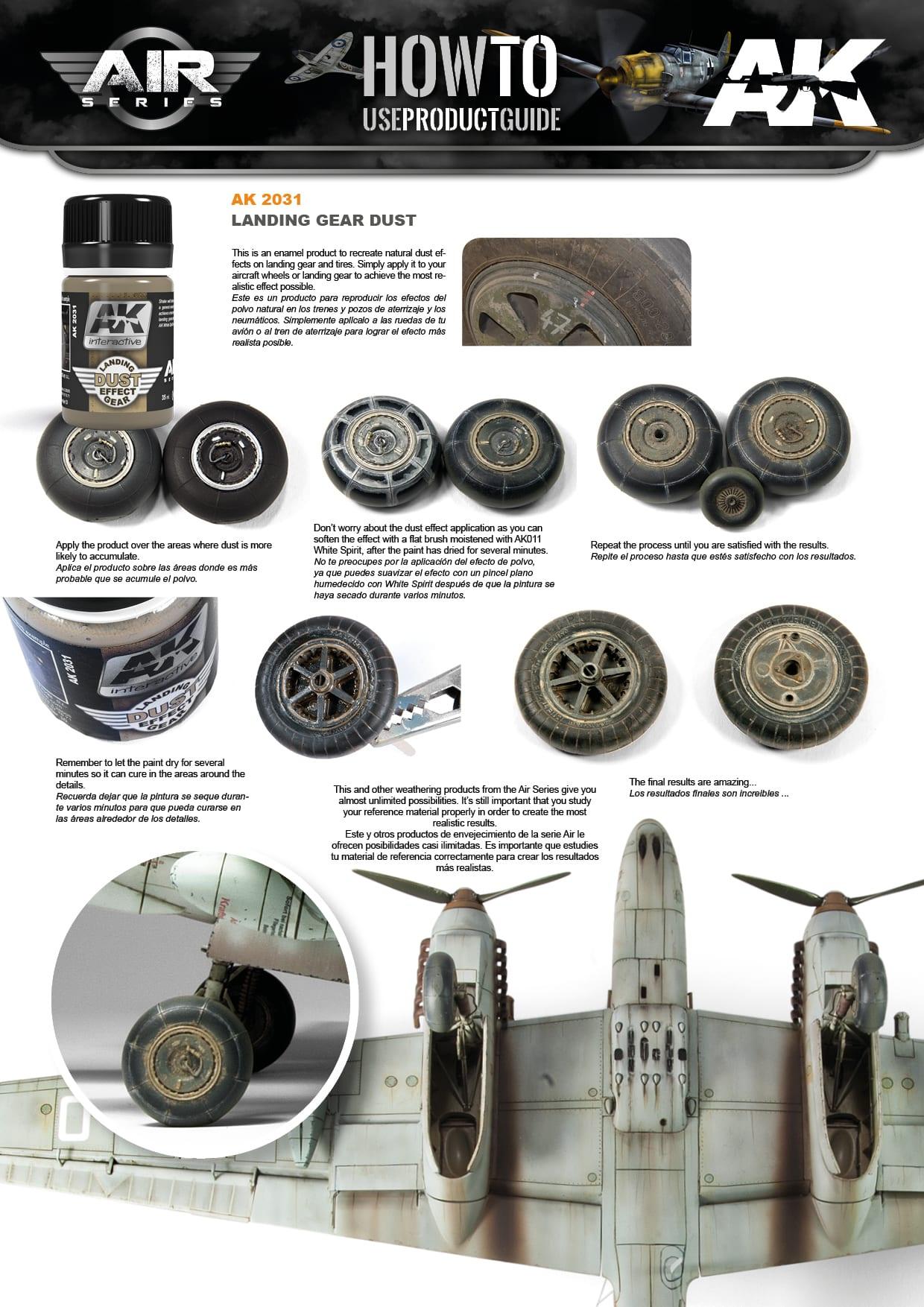AK Interactive Landing Gear Dust 35ml Air Series Enamel Wash AK2031 - Hobby Heaven