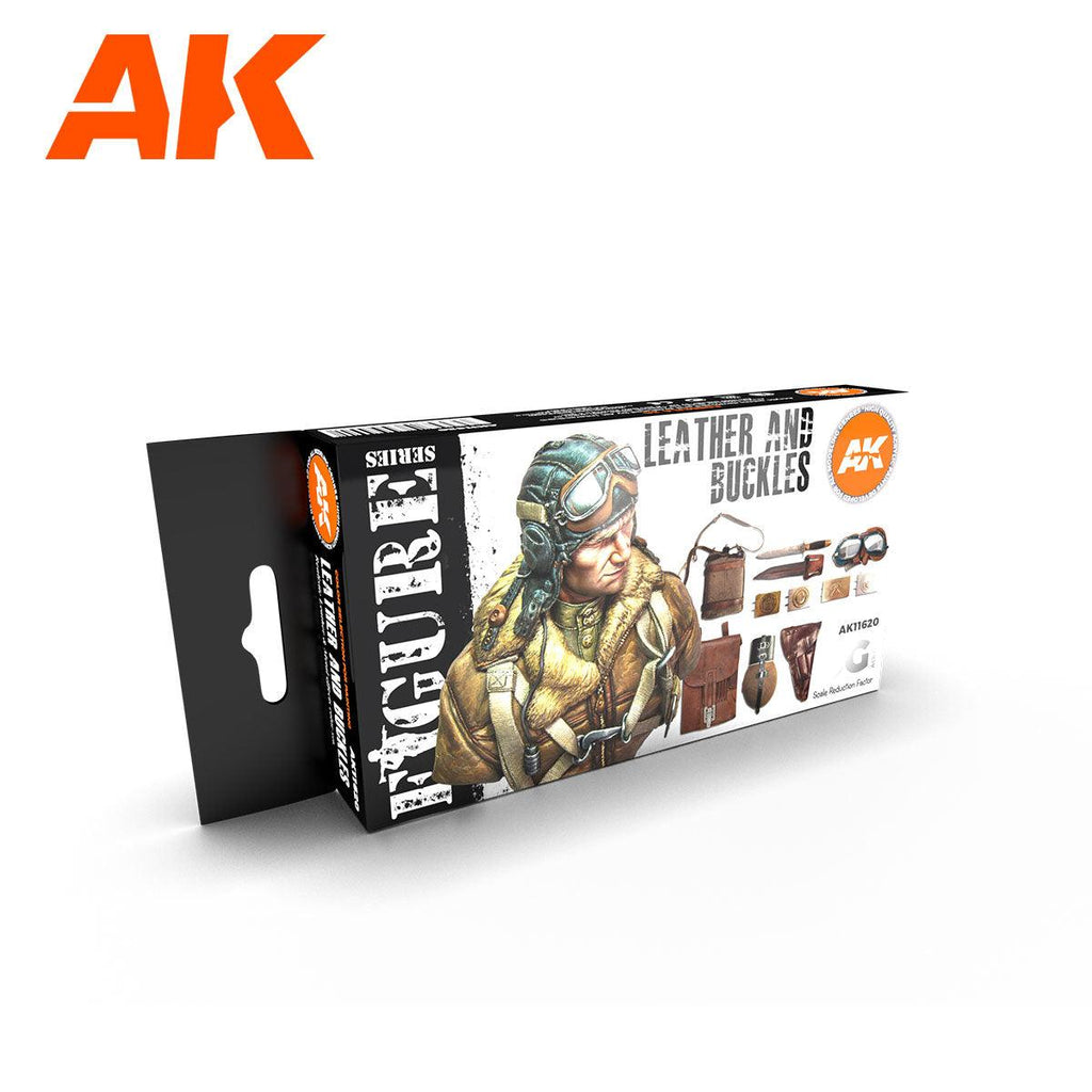 Ak Interactive Leather And Buckles 3g Figure Paint Set AK11620 - Hobby Heaven