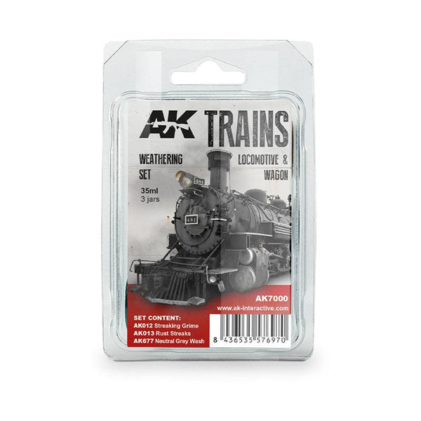 AK Interactive Locomotive & Wagon Weathering Set Train Series AK7000 - Hobby Heaven