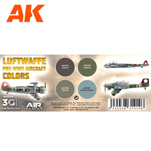 AK Interactive Luftwaffe Pre-WWII Aircraft Colors SET 3G AK11715 - Hobby Heaven