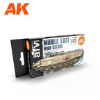 AK Interactive Middle East War Colors 3G Paints Set AFV AK11648 - Hobby Heaven
