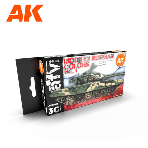 AK Interactive Modern Russian Colours Vol 1 3G Paints Set AFV AK11662 - Hobby Heaven