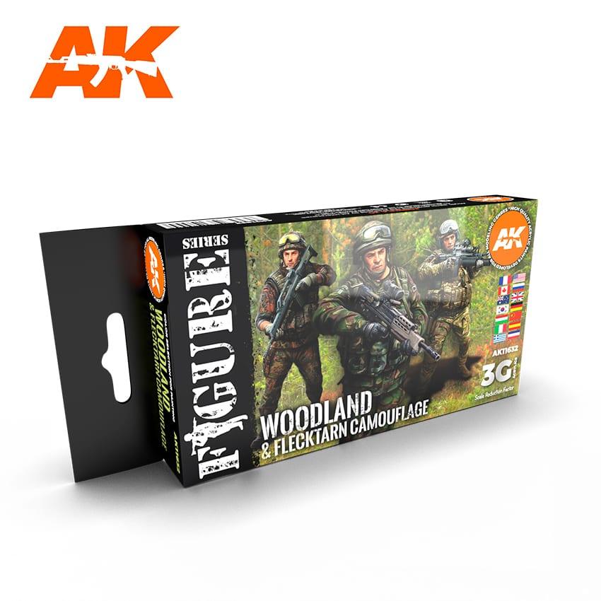Ak Interactive Modern Woodland And Flecktarn Camouflages 3g Figure Paint Set AK11632 - Hobby Heaven