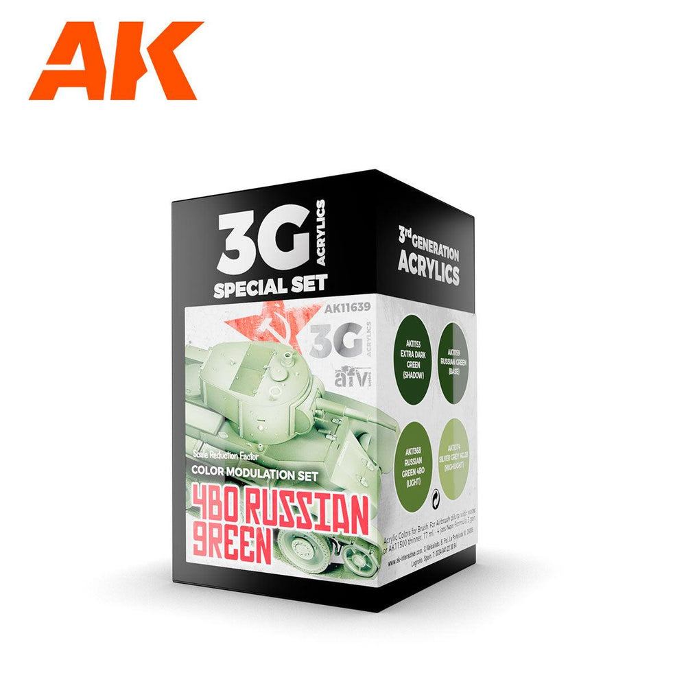 AK Interactive Modulation 4Bo Russian Green 3G Paints Set AFV AK11639 - Hobby Heaven