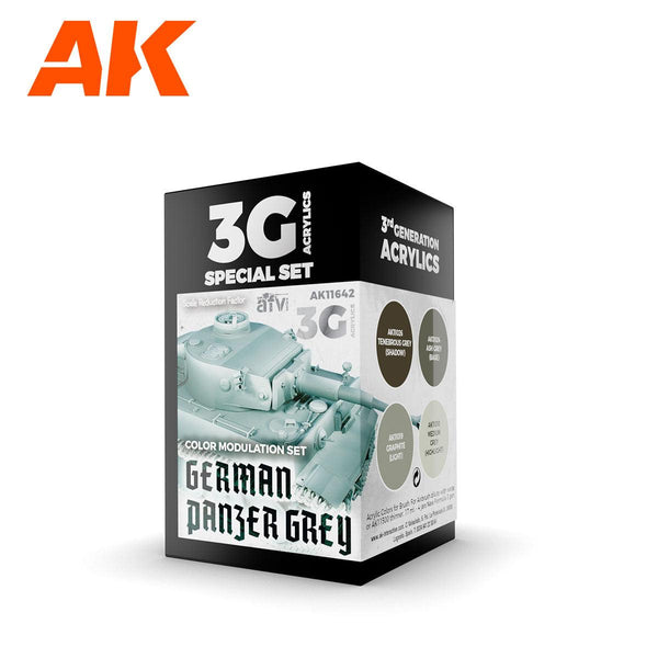 AK Interactive Modulation German Panzer Grey 3G Paints Set AFV AK11642 - Hobby Heaven