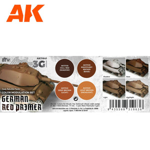 AK Interactive Modulation German Red Primer 3G Paints Set AFV AK11641 - Hobby Heaven