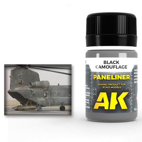AK Interactive Paneliner For Black Camouflage 35ml Air Series AK2075 - Hobby Heaven