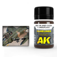 AK Interactive Paneliner for Brown and Green Camouflage 35ml Air Series AK2071 - Hobby Heaven