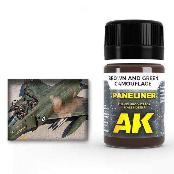 AK Interactive Paneliner for Brown and Green Camouflage 35ml Air Series AK2071 - Hobby Heaven