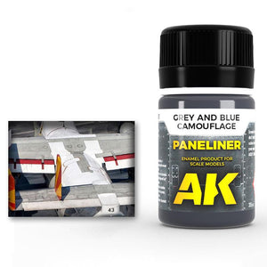 AK Interactive Paneliner For Grey And Blue Camouflage 35ml Air Series AK2072 - Hobby Heaven
