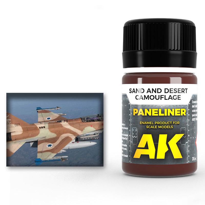AK Interactive Paneliner For Sand And Desert Camouflage 35ml Air Series AK2073 - Hobby Heaven