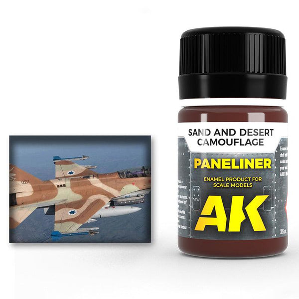 AK Interactive Paneliner For Sand And Desert Camouflage 35ml Air Series AK2073 - Hobby Heaven