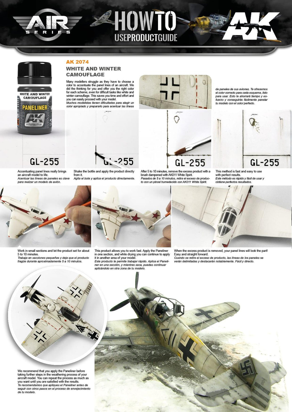 AK Interactive Paneliner For White And Winter Camouflage 35ml Air Series AK2074 - Hobby Heaven