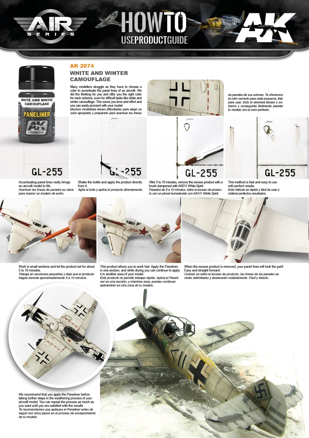 AK Interactive Paneliner For White And Winter Camouflage 35ml Air Series AK2074 - Hobby Heaven