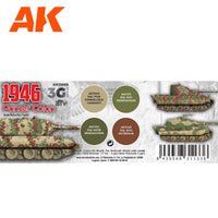 AK Interactive Panzer Colors 1946 3G Paints Set AFV AK11669 - Hobby Heaven