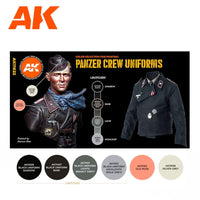 Ak Interactive Panzer Crew Black Uniforms Set 3g Figure Paint Set AK11622 - Hobby Heaven
