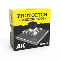 AK Interactive Photoetched Bending Tool with blade and wedges for precision bending
