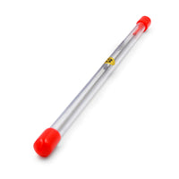 AK Interactive AK9601 replacement needle 0.3mm in clear protective tube with red end caps and yellow size 3 label showing stainless steel needle visible inside
