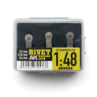 AK Interactive River Marking Set 1:48-1:35 for precise rivet engraving on models.
