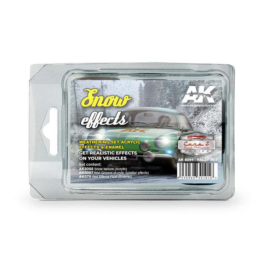 AK Interactive Snow Effects Weathering Rally Set AK8091 - Hobby Heaven