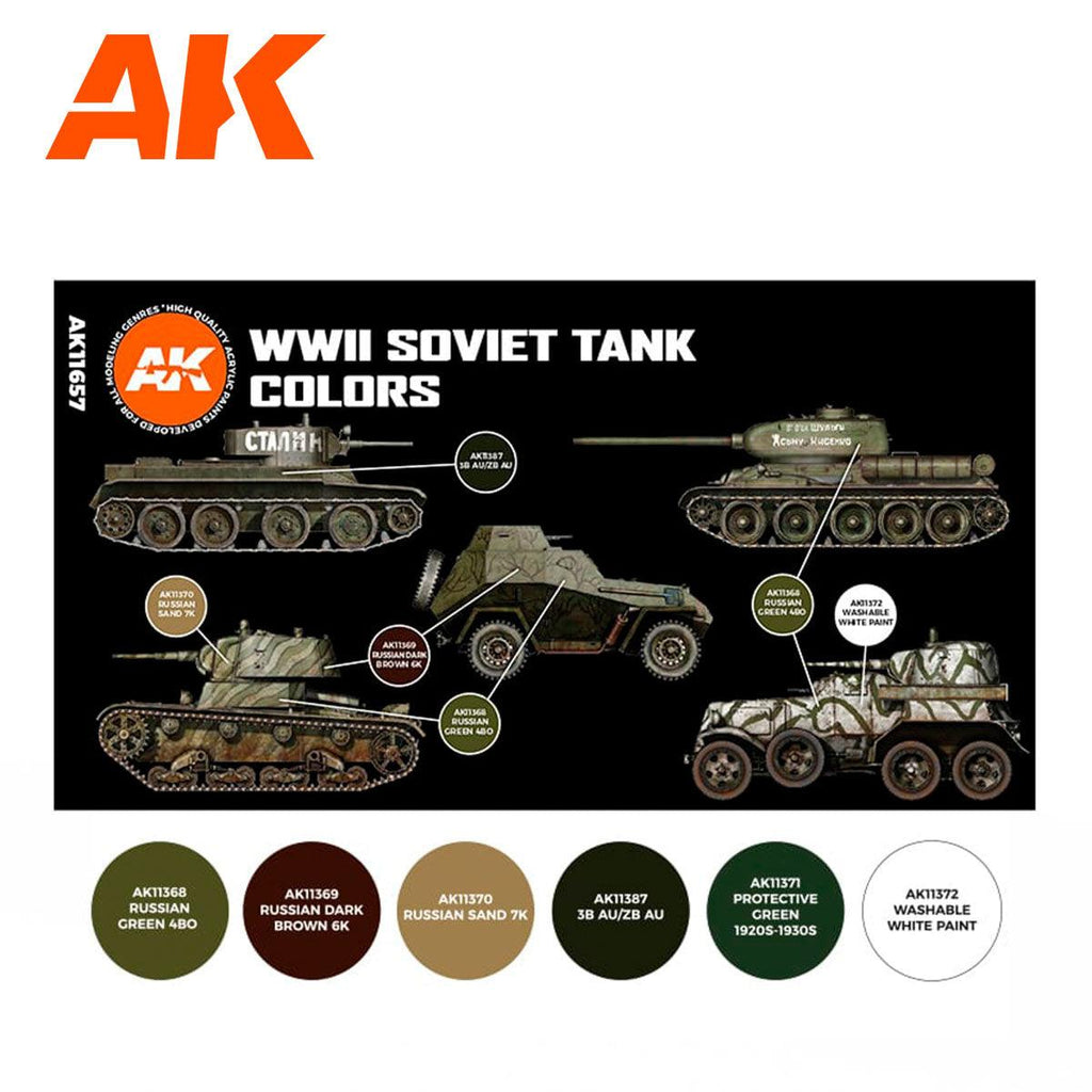 AK Interactive Soviet Camouflages 3G Paints Set AFV AK11657 - Hobby Heaven