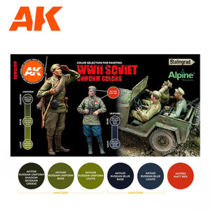 Ak Interactive Soviet WWII Uniform Colors 3g Figure Paint Set AK11635 - Hobby Heaven