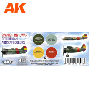 AK Interactive Spanish Civil War Republican Aircraft Colors SET AK11713 - Hobby Heaven