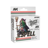 AK Interactive Acrylic Inks Spell Set (3x 30ml) with vibrant tones.
