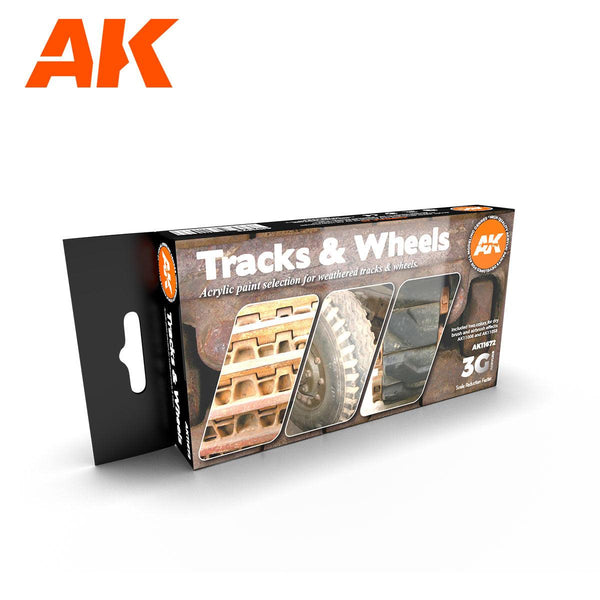 AK Interactive Tracks And Wheels 3G Paints Set AFV AK11672 - Hobby Heaven