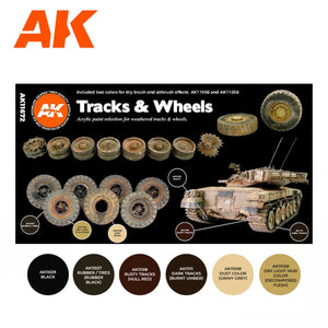 AK Interactive Tracks And Wheels 3G Paints Set AFV AK11672 - Hobby Heaven