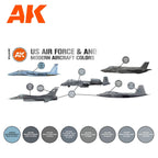 AK Interactive US Air Force & ANG Modern Aircraft Colors SET 3G AK11746 - Hobby Heaven
