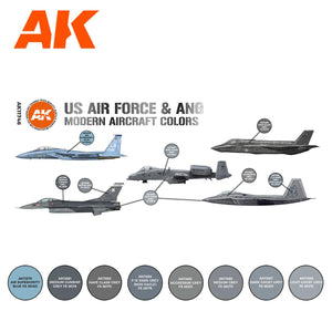 AK Interactive US Air Force & ANG Modern Aircraft Colors SET 3G AK11746 - Hobby Heaven