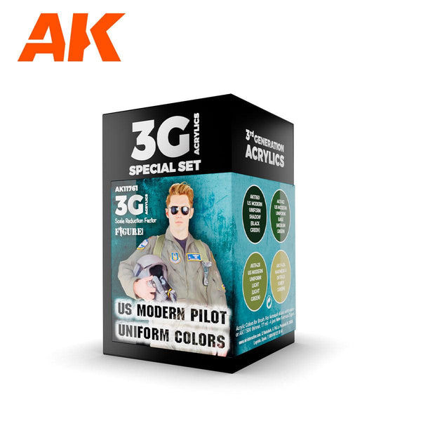 AK Interactive US Modern Pilot Uniform Colors SET 3G AK11761 - Hobby Heaven