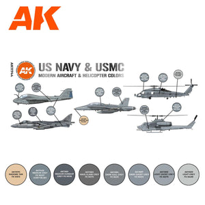 AK Interactive US Navy & USMC Modern Aircraft & Helicopter SET 3G AK11744 - Hobby Heaven