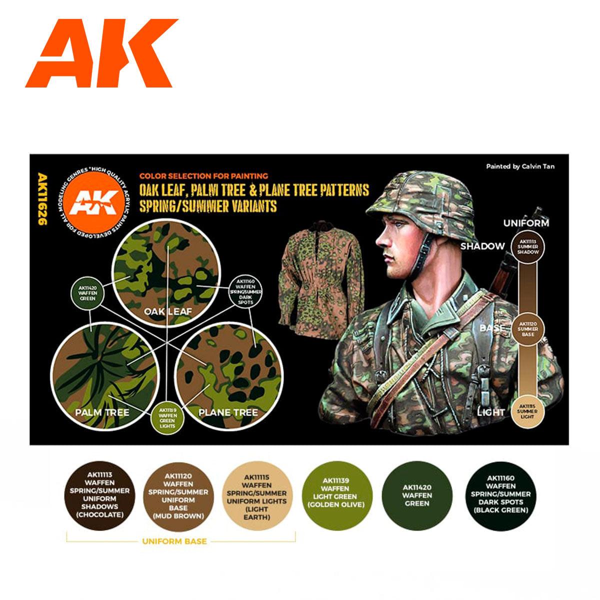 Ak Interactive Waffen Spring-Summer Camouflage 3g Figure Paint Set AK11626 - Hobby Heaven