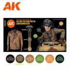 AK11623 panel: six swatches with codes, the uniform shadow-base-light ladder and the spot and dot colours